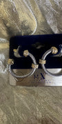 Mixed Metal Hoop Earrings
