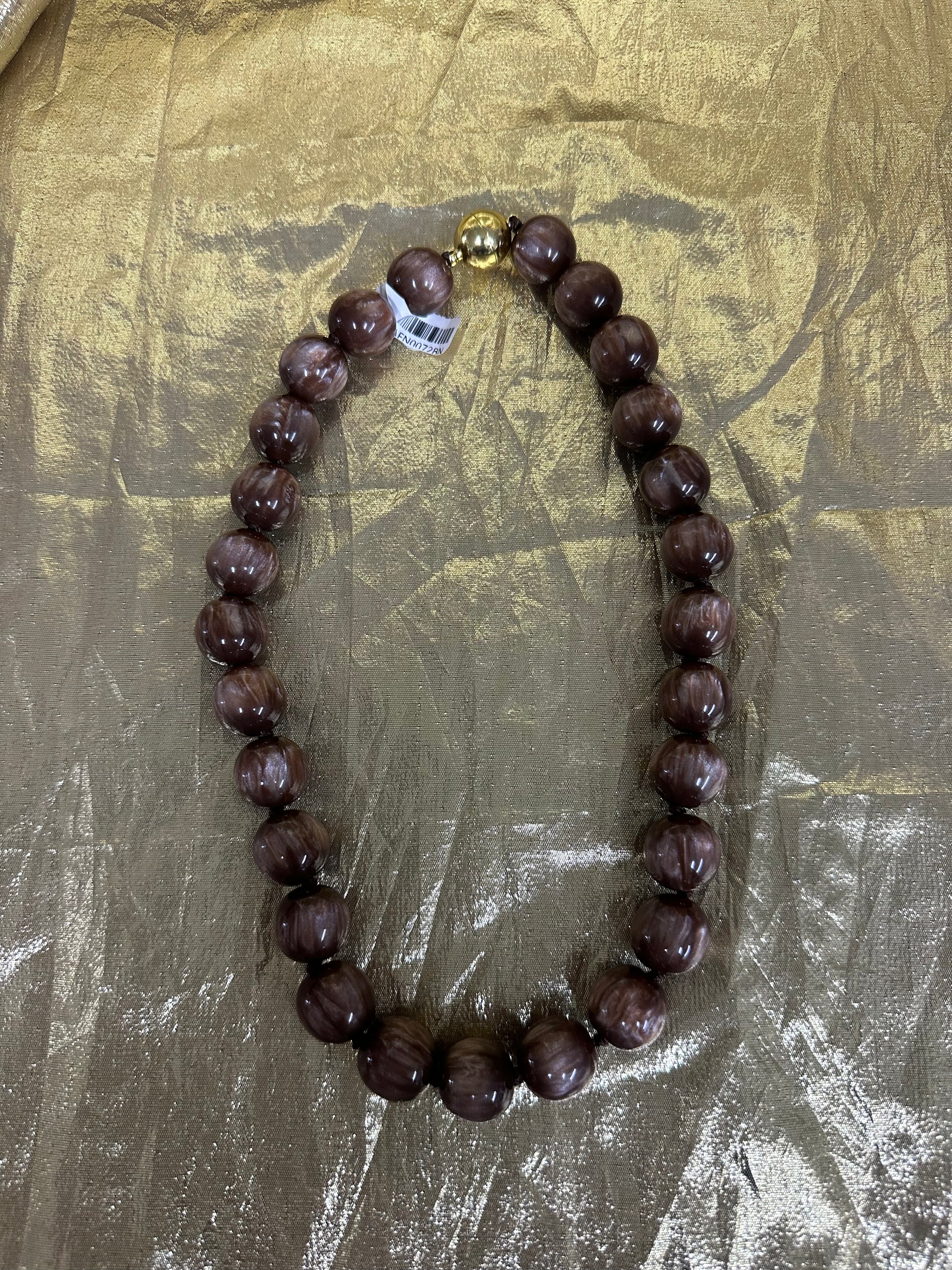 Large Bead Chunky Necklace with Magnetic Clasp