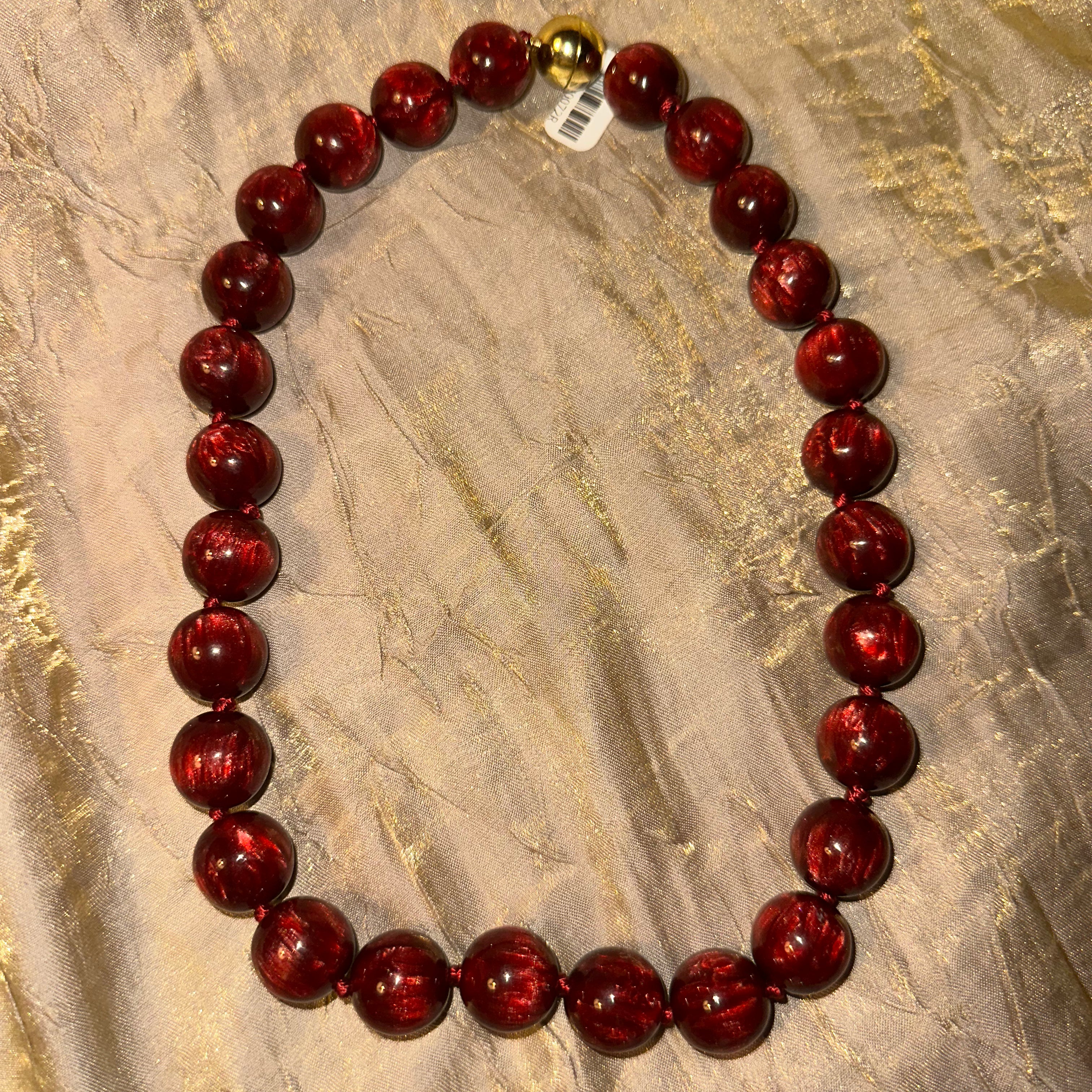Large Bead Chunky Necklace with Magnetic Clasp