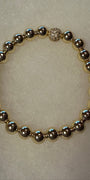 7 inch Gold Large Beaded Bracelet