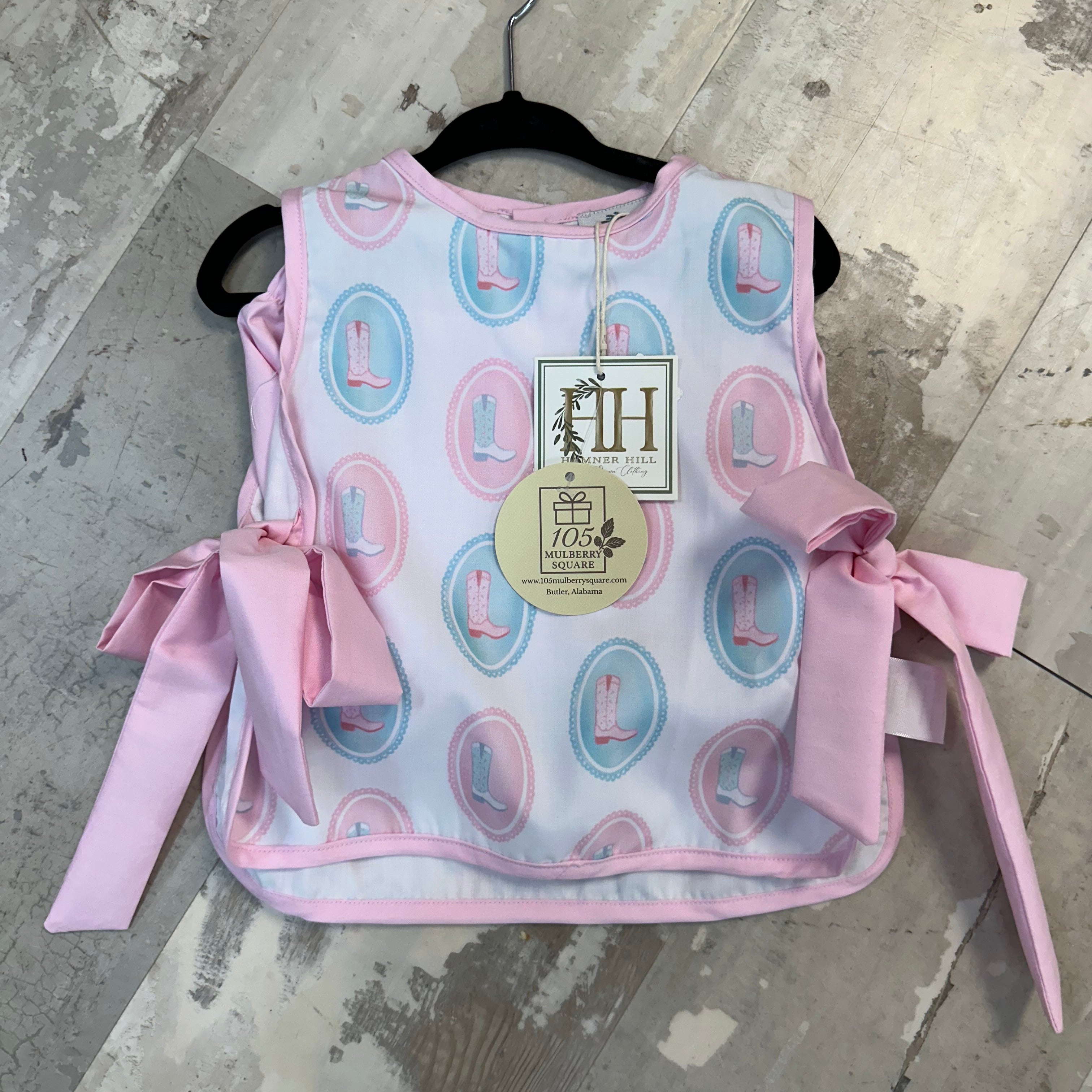Little girls side tie outfit with boots