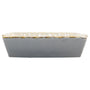Grey color casserole dish with a wavy edge detail