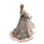 A decorative Christmas tree ornament shaped like a woman in a flowing gown, shown against a plain white background.