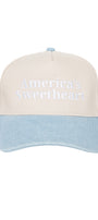 Cap with 'America's Sweetheart' text on a white background