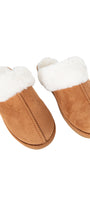 Chestnut Faux Fur Slip-On House Shoes