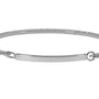 Silver bangle on a white background