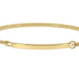 Gold bracelet on a white background