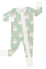 Baby onesie with Santa Claus pattern on a white background