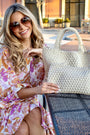Lily Woven Neoprene Tote with Pouch