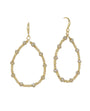 Pink and neautral  beaded earrings on a white background