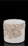 Cement Pot with Flowers