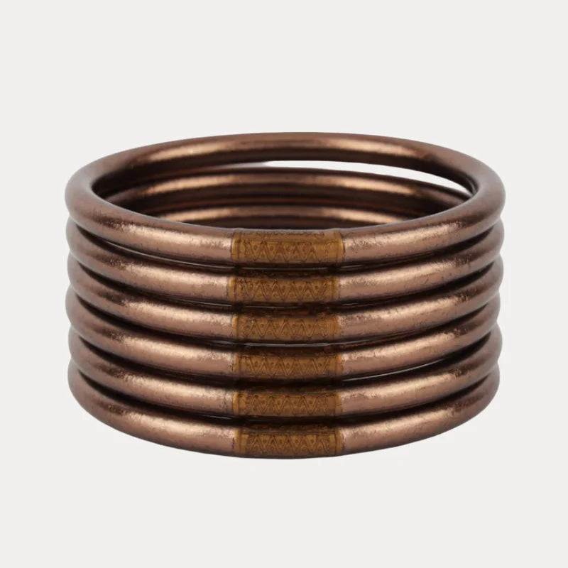 Meteorite All Weather Bangles(Set of 6) - Serentiy Prayer