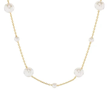 Round Pearl Chain Necklace