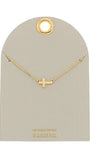 Sideways Mini Cross Necklace