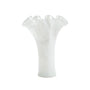 White vase with a unique design on a white background