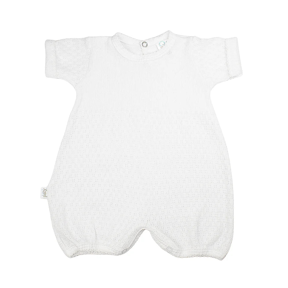 White baby romper on a white background