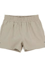 Beige shorts on a white background