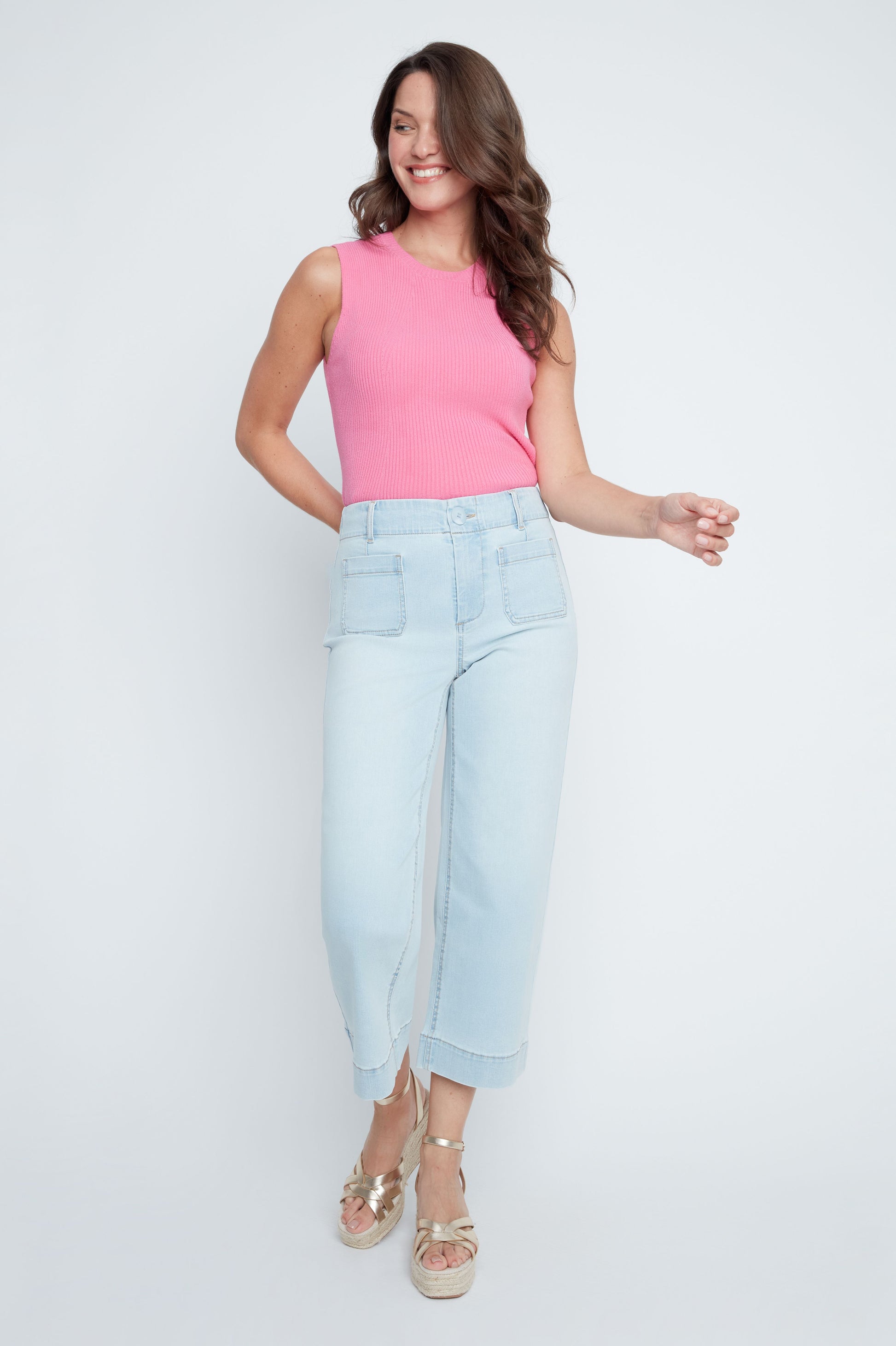 Renuar Wide Leg R10071 Woven Pant