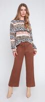 Faux Suede Knit Pant -R11095