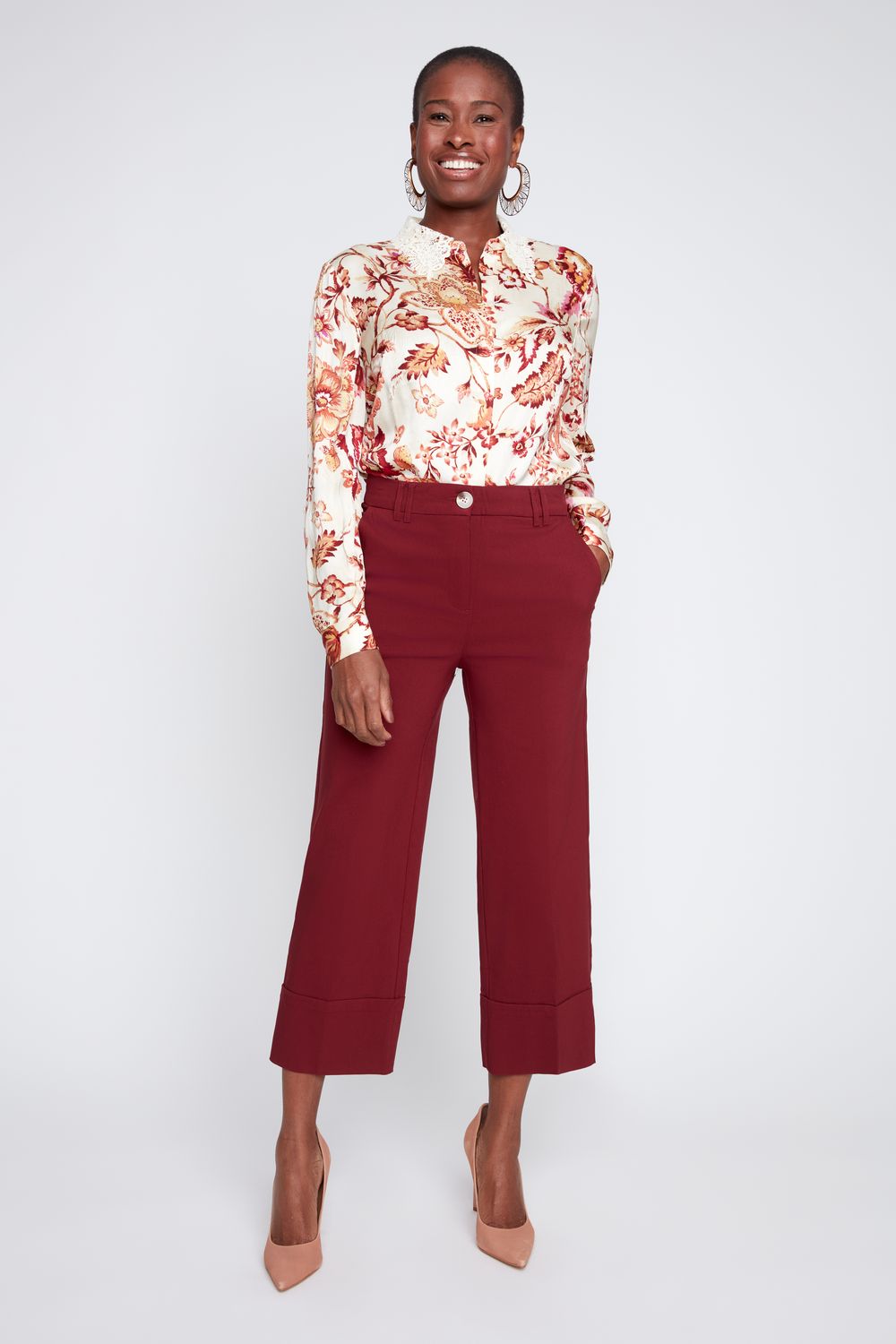 Cabernet Pant with Cuff hem - R8121