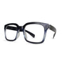 Blue eyeglasses on a white background