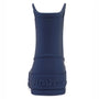 Navy blue rain boot with 'Floofer' branding on a white background