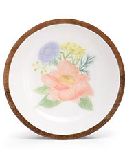 Decorative bowl with floral design on a white background