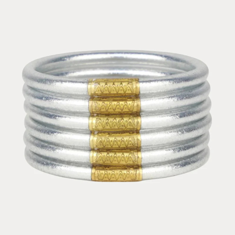 Silver All Weather Bangles(Set of 6)