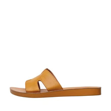Brown sandal on a white background