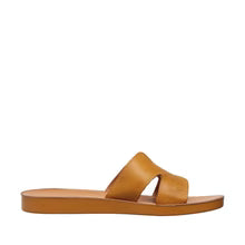 Brown sandal on a white background