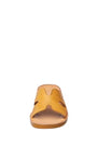 Tan sandal on a white background