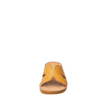 Tan sandal on a white background