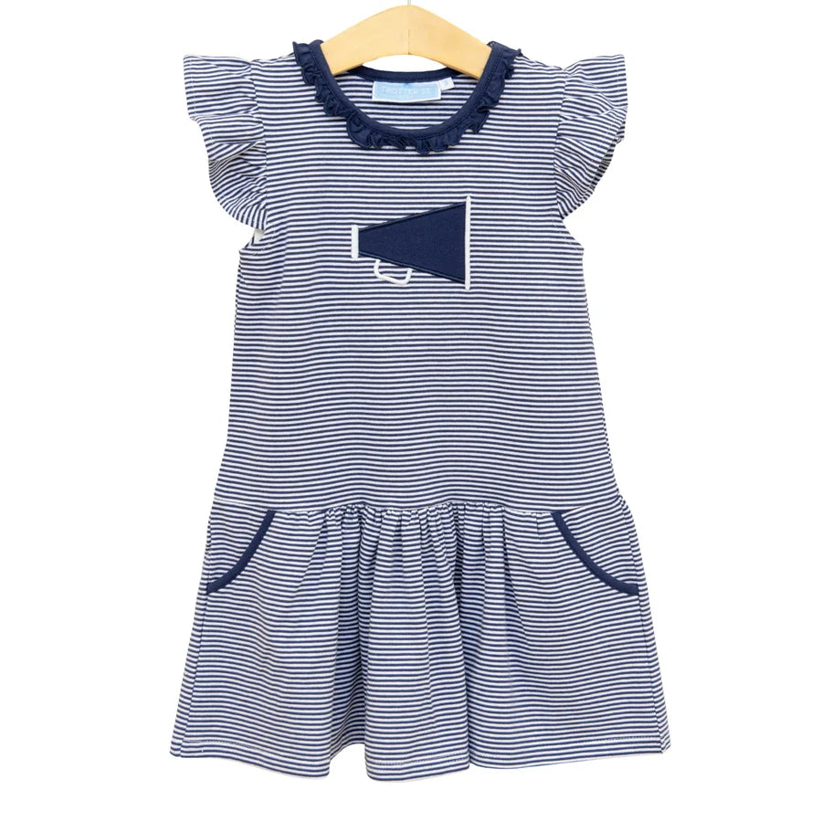 Megaphone Dress - Navy