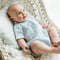 Boys Button Front Dot Creeper