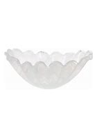 Vietri Onda Glass White Medium Centerpiece