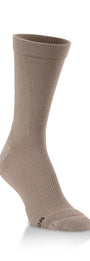 Beige sock on a white background