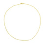Gold necklace on a white background