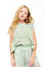 Good Girl - Striped Gauze Tiered Ruffle Top