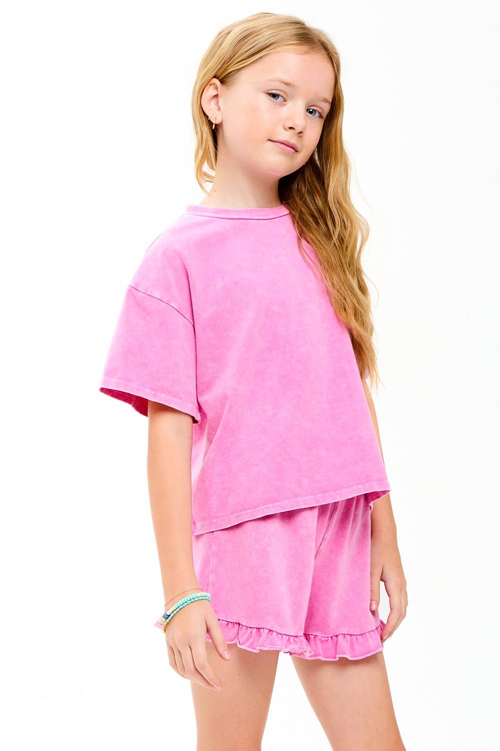 Good Girl - Mineral Washed Top and Shorts Set