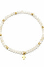 erin gray - Luxe Cross Bracelet in WINTER WHITE