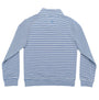 Blue and white striped sweater on a white background