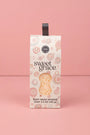 Box of 'sweet grace' body wash sponge on a pink background