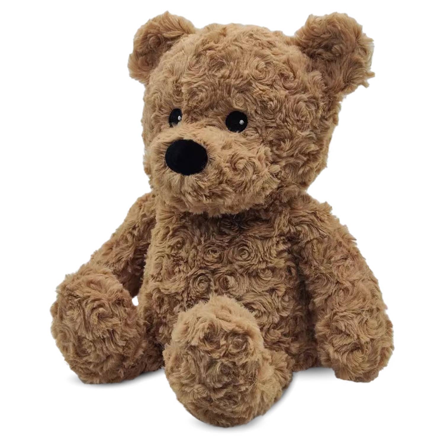 Brown teddy bear on a white background