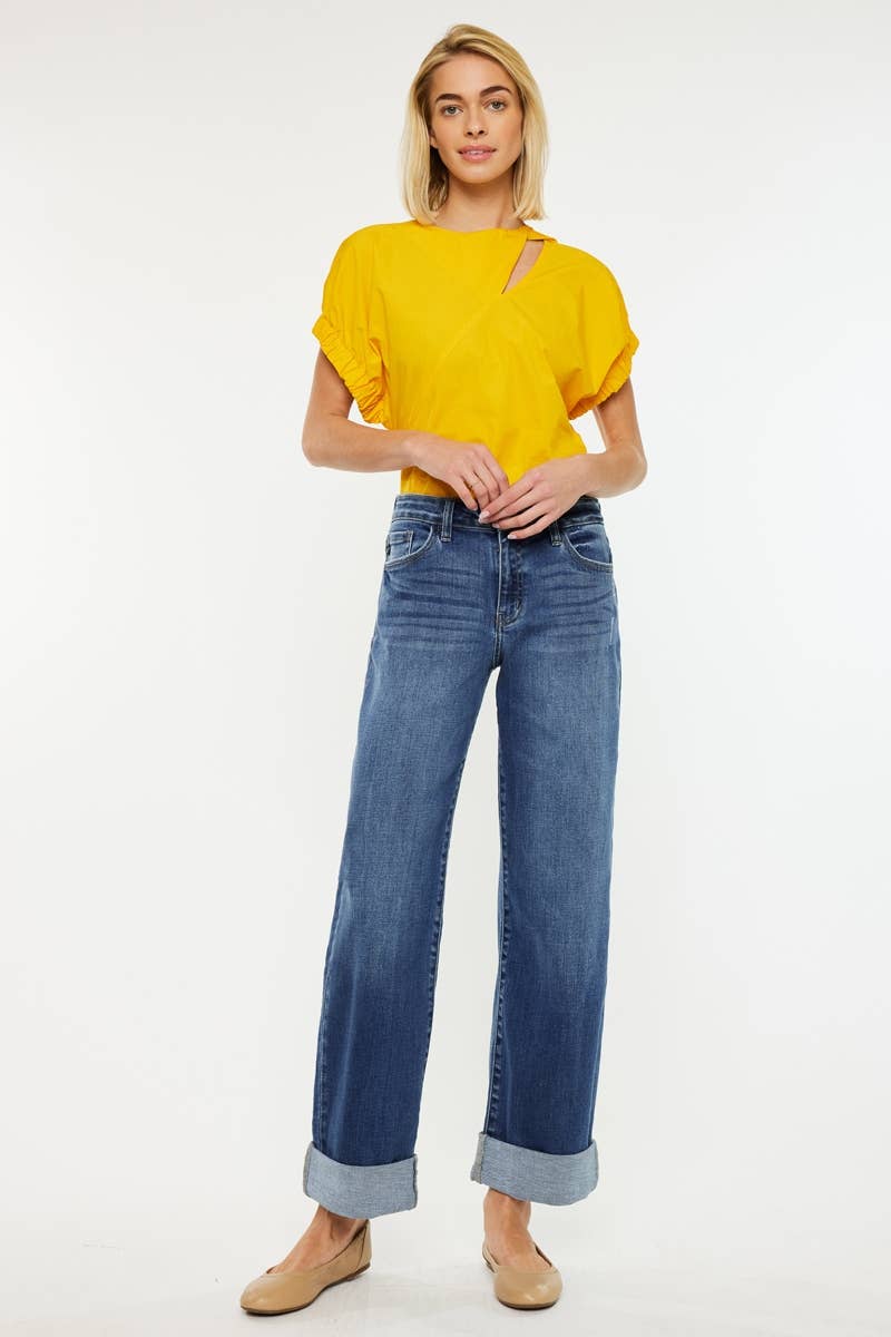 Kan Can USA - OPEN PACK HIGH RISE WIDE LEG JEANS-KC20083M
