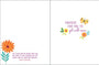 Greeting card with floral design and text on a white background