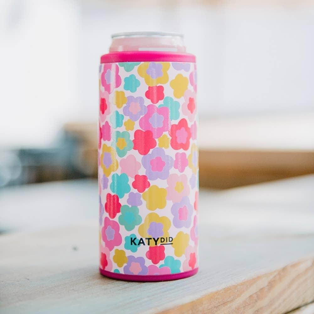 Katydid - Groovy Flowers Tall Can Cooler