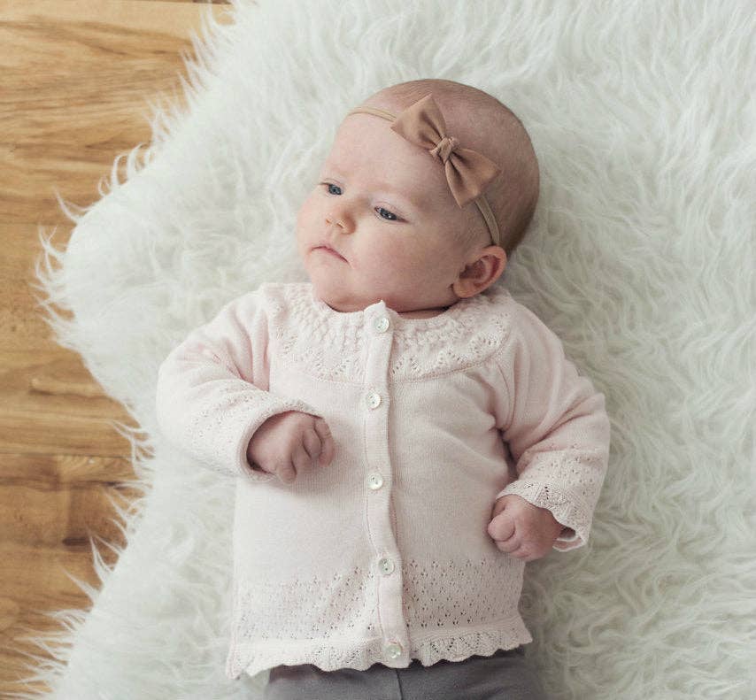 Feltman Brothers - Baby & Toddler Girls Pointelle Ruffle Knit Cardigan