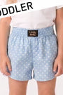 Girlie Girl Originals - TD-SH-1010 Light Blue Mini Polka Dot TODDLER SHORT