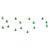 7' Battery Operated 15L Santa, Snowman & Christmas Tree Fairy Clip Lights In PDQ, 3 Assorted