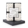 Aston Arden Cottontail faux fur throw in packaging on a white background